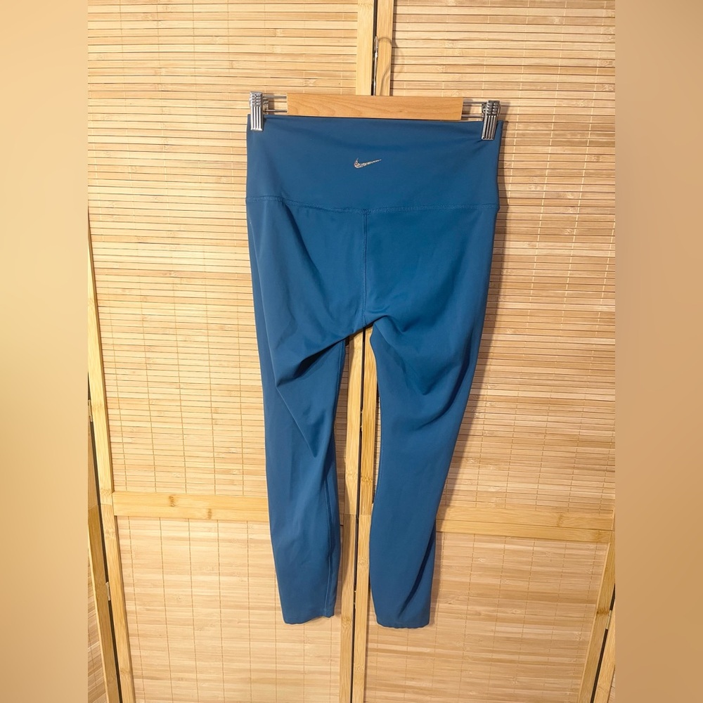 Nike yoga blue leggings pants woman’s large EUC - Picture 2 of 7
